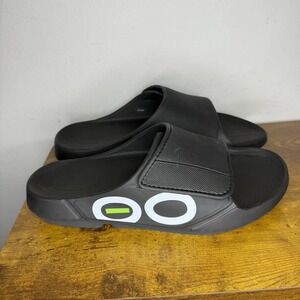 Oofos Ooahh Sport Slide Sandals Men's Size 12 Black